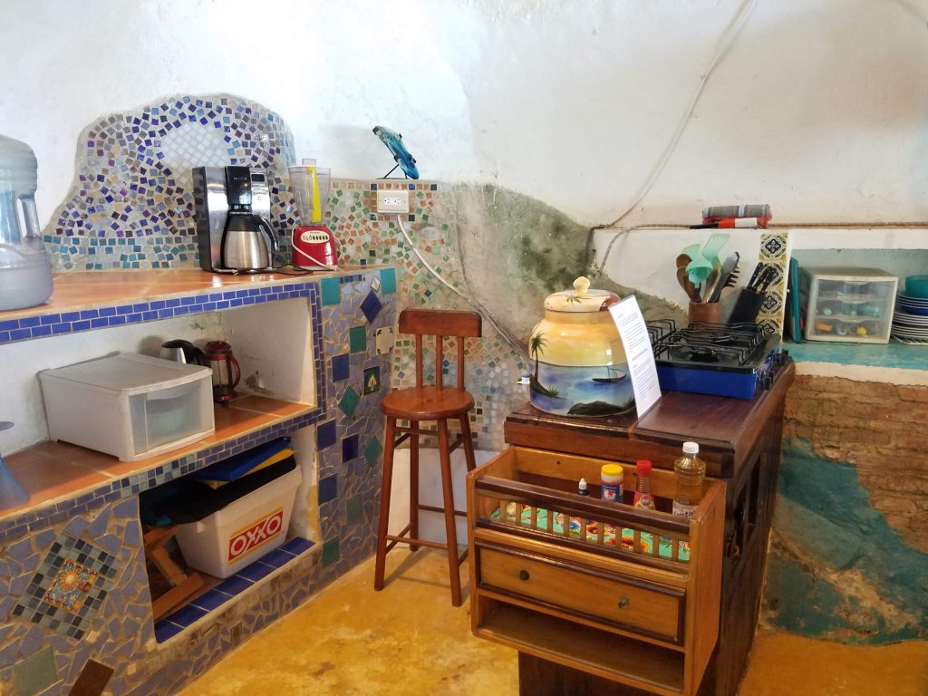 Photo of the downstairs kitchen in Casa Luna beachfront vacation rental