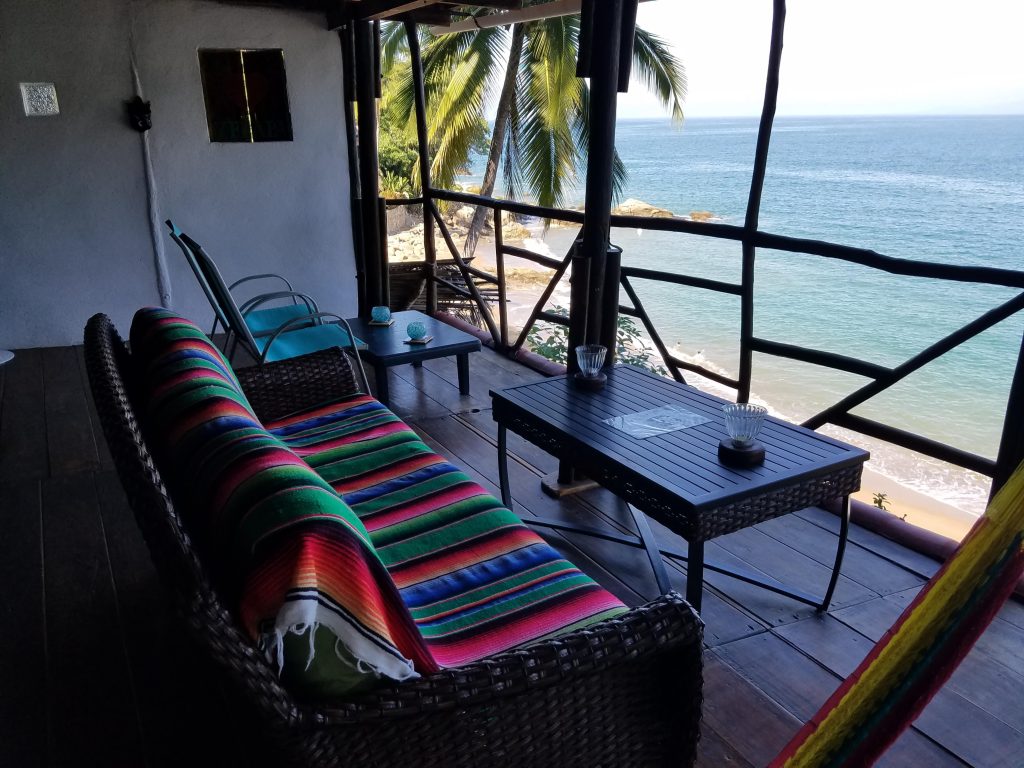View from upstairs living area in Casa Luna beachfront vacation rental